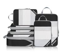 Prezon 8 set/6 set/4 set cubi di imballaggio a compressione per viaggi per le vacanze leggero per le vacanze di viaggio accessori per l'organizzatore