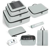 Prezon Cubi da viaggio per valigia, set da 8, organizer leggeri per bagagli Cubi da viaggio per accessori da viaggio - Menta