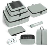 Prezon Cubi da viaggio per valigia, set da 8, organizer leggeri per bagagli Cubi da viaggio per accessori da viaggio - Verde