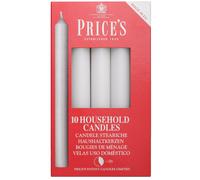 6x 10 candele steariche bianche cm.18,5
