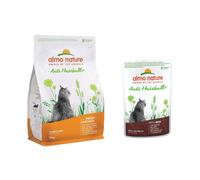 Prezzo speciale! 2 kg Almo Nature Holistic Anti Hairball con Pollo Fresco + 6 x 70 g Umido gatti - 2 kg Pollo Fresco + 6 x 70 g Manzo