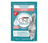Prezzo speciale! 24 x 50 g PURINA ONE Hydralife Alimento complementare per gatti - Insaporito con Salmone