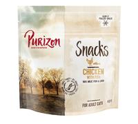 Prezzo speciale! 3 x 40 g Purizon Snack senza cereali per gatti - Pollo con Pesce