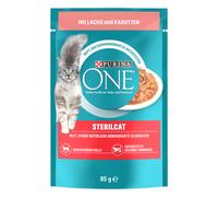Purina ONE Sterilized - 48 x 85 g con Salmone e Carote