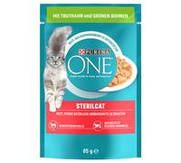 Prezzo speciale! 52 x 85 g Purina ONE per gatti - Sterilized con Tacchino e Fagiolini