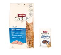 Prezzo speciale! animonda Crocchette per gatti + 50 g Carny Adult Meat Yummies gratis! - 1,75 kg Adult Pollo + Trota + 50 g Yummies Pollo + Salmone