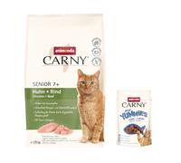 Prezzo speciale! animonda Crocchette per gatti + 50 g Carny Adult Meat Yummies gratis! - 1,75 kg Senior Pollo + Manzo + 50 g Yummies Pollo + Salmone