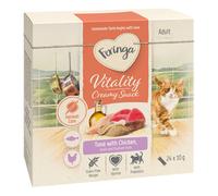 Prezzo speciale! Feringa Vitality Creamy Snack snack per gatti - Tonno con pollo (24 x 10 g)