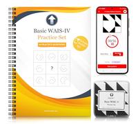 PrfcNL Basic WAIS-IV Set di esercizi - 44 domande per esercitazioni, con 9 blocchi in bianco e nero e app mobile, adatto per preparazione di test IQ, allenamento BDT, materiale didattico STEM