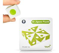 PrfcNL Cubi per Test del Qi (Verde) - Studio per Test di Progettazione a Blocchi, Test Pratico di ragionamento cognitivo Spaziale, cubi Kohs, Preparazione ai Test WAIS-IV e WISC-V