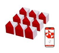 PrfcNL IQ Test Cube (base rosso, 3 cm) - 9 cubi Kohs per test di design a blocchi WPPSI WAIS IV e WISC V
