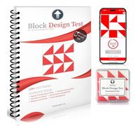 PrfcNL Pacchetto di pratica ed esame del test del QI come BDT, WISC, WPPSI, WAIS con oltre 100 modelli, app mobile, blocchi 3D e manuale,Kit educativo Montessori per concentrarsi, coordinamento e memo