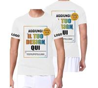 PRFELMG Maglietta Personalizzata per Uomo Donna,T-Shirt Personalizzate Progettare la Propria Camicia Aggiungi Logo/Testo/Immagine,Magliette Personalizzate Stampa Fronte Retro