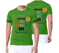 PRFELMG Maglietta Personalizzata per Uomo Donna,T-Shirt Personalizzate Progettare la Propria Camicia Aggiungi Logo/Testo/Immagine,Magliette Personalizzate Stampa Fronte Retro
