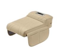 PRFGSGVBV Bracciolo Centrale Bracciolo per Auto per Haval H9 2rd 2024 2025 Cuscinetto di Aumento Dell'altezza con Custodia Copertura Protettiva in Pelle Console Centrale Bracciolo(Beige)
