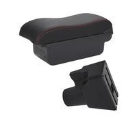 PRFGSGVBV Bracciolo Centrale per Kia per Picanto per 3X-Line Bracciolo Box Auto Superficie Curva Pelle Installazione Semplice Interno Portaoggetti Console Centrale Bracciolo(C1 Black Red No USB)