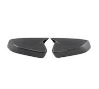 PRFGSGVBV Calotta Specchietto per Mustang 2010-2013 Accessori Assemblaggi di Tappi Sovrapposti per Copertura Specchietto per Auto Stile Corno di Bue Nero Calotta Rétrovisore(Carbon Fiber Pattern)