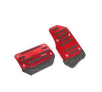 PRFGSGVBV Freno Frizione Set di 3 Pezzi Rosso Blu Argento Accessori per Auto Universale Antiscivolo in Alluminio Cambio Manuale Copripedali per Auto Kit Pedali Pedali Auto(Automatic-Red)