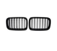 PRFGSGVBV Griglia Anteriore Dell'auto per E36 1992-1996 2X Griglie Anteriori da Corsa Stile Doppia Linea per Auto Nere Lucide Doppie Stecche Superiori Paraurti Griglia Rene(Double Line Black)