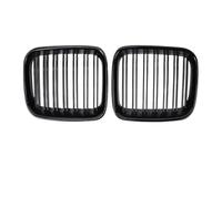PRFGSGVBV Griglia Paraurti Anteriore 2X per E36 1992-1996 Doppia Linea Stile Auto Anteriore da Corsa Kindey Griglie Doppie Lamelle Superiore Nero Lucido(Double Line Black)