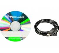 Midland - Cavo di Programmazione per Midland GB1, Nero, 8 Canali, Radio Bidirezionale