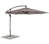 PRG OMBRELLONE Retrattile Texas D.3 Metri Antracite/Tortora ARREDO Giardino