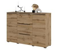 PRICE FACTORY Credenza Alice color rovere wotan - 2 ante 3 cassetti