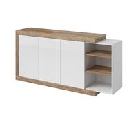 PRICE FACTORY just for you Credenza Sinatra - 180 cm in rovere e bianco lucido