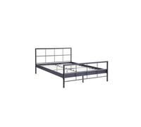 PRICE FACTORY just for you Letto in metallo, 140 x 200 cm, colore: grigio scuro
