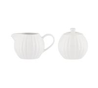 Price & Kensington 0056.818 Bricco per latte e zuccheriera, in gres, bianco