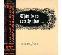 Price,Rick & Sheridan - This Is To Certify That (Mini Lp Sleeve)