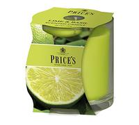 Price's - Candela in barattolo al lime e basilico - Fragranza agrumata, dolce, di qualità - Profumo di lunga durata - Fino a 45 ore di combustione