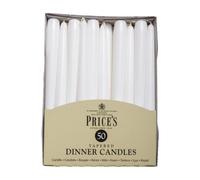 Price's Candele Bianche da Tavolo 10 Pollici (25.4 cm), Confezione da 50