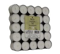 Price's - Candele tealight a lunga durata - Sacchetto di 50-4 ore di combustione - Inodore - Cera bianca di qualità