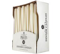 Price's Candele Unwrapped Affusolato Cena Candele 50-Pack 8 Ore Burn Avorio