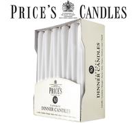 Price's Candele Unwrapped Affusolato Cena Candele 50-Pack 8 Ore Burn Bianco