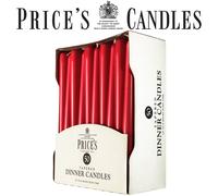 Price's Candele Unwrapped Affusolato Cena Candele 50-Pack 8 Ore Burn Rosso