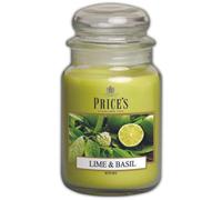 Price's Candles - Candela in Giara Grande Lime & Basil - Durata Fino a 150 ore di Combustione