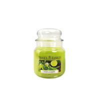Price's Candles - Candela in Giara Media Lime & Basil - Durata Fino a 90 ore di Combustione