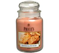 Price's Candles Grande Vetro Barattolo Sandalo 150 Ore Durata Prezzi Candele