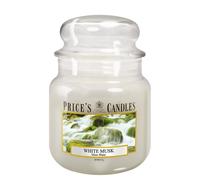Price's Candles - Candela in Giara Media White Musk - Durata Fino a 90 ore di Combustione