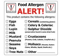PriceStickers Avvertenze Per Allergie Etichette Professionali 12-2000