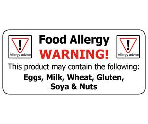 PriceStickers Avvisi Adesivi Allergie Cupcake Materiale Alimentare 12-2000