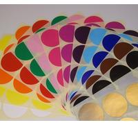Pricestickers Dots Blank Adesivi Stickers Rotondi Controllo ID 20mm 25mm