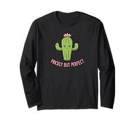 Prickly But Perfect Cute Cactus Funny Saying Desert Plant Maglia a Manica