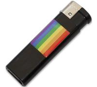 Pride - accendino nero con bandiera lgbt