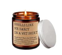 Pride and Prejudice Gifts - Candele profumate romantiche classiche, da 208,4 g, candele profumate Mr Darcy, regalo per gli amanti dei libri (lavanda)