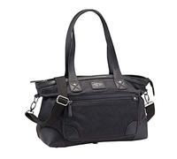 Pride and Soul 47306 Heaven - Borsa da donna con manico in tela, in similpelle, con tracolla regolabile, borsa a tracolla, borsa quotidiana per donne, colore: nero, ca. 27 x 40 x 16 cm, nero (nero),