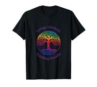 Pride, arcobaleno, albero della vita, vivere a colori, vivere con orgoglio Maglietta
