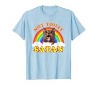 Pride Cat Shirt LGBTQ Rainbow Funny Not Today Satana Maglietta